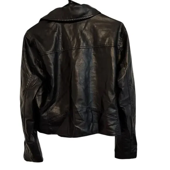 ANTHROPOLOGIE The Saige Faux Leather Motorcycle Jacket MEDIUM - Picture 4 of 13